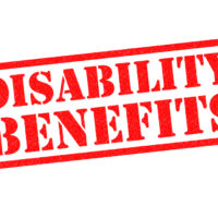 Disability benefits sign